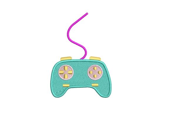 Retro Game Controller Embroidery